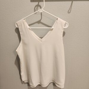 Ann Taylor Sleeveless Blouse White Size M